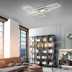 Lampa sufitowa LED 48W chrom ASMIN z pilotem