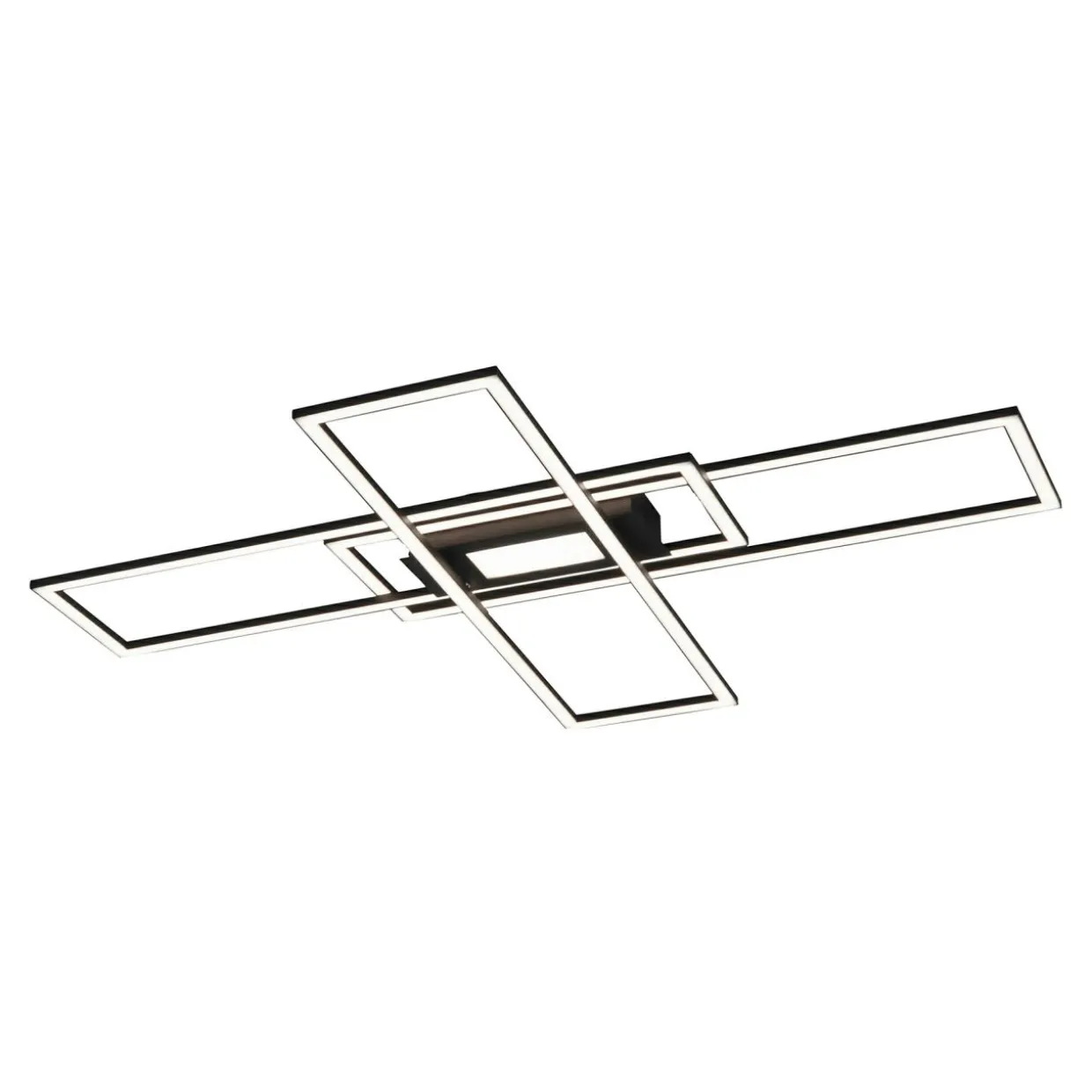 Lampa sufitowa LED 45W czarna ASMIN z pilotem