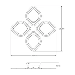 Lampa sufitowa LED 30W czarno-złota ILLUMIA