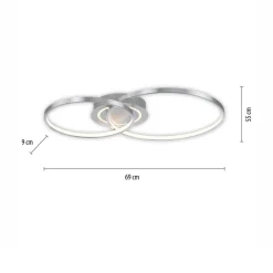 Lampa sufitowa LED 30W srebrna ASMINA