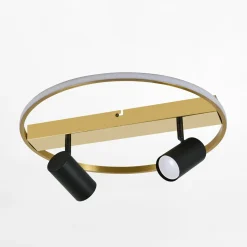 Lampa sufitowa LED 12W 2xGU10 czarno-złoty VIENNA