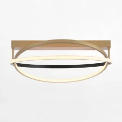 Lampa sufitowa LED Wi-Fi czarno-złota Q-BELUGA z pilotem