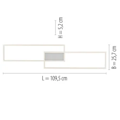 Lampa sufitowa LED z pilotem srebrna ASMIN