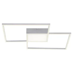 Lampa sufitowa LED z pilotem srebrna ASMIN