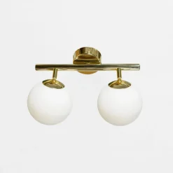 Lampa sufitowa listwa 2 kule złota DRUM