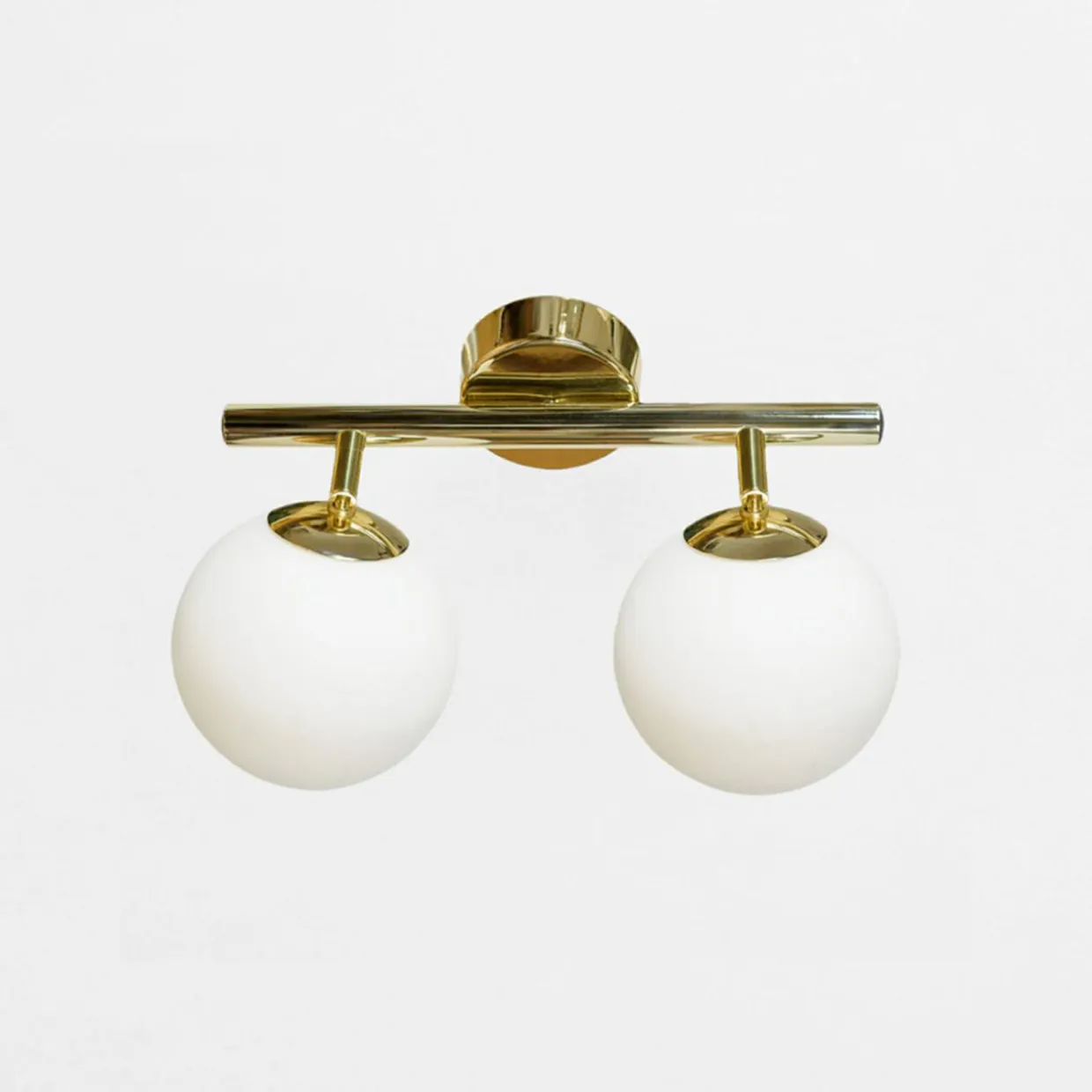Lampa sufitowa listwa 2 kule złota DRUM