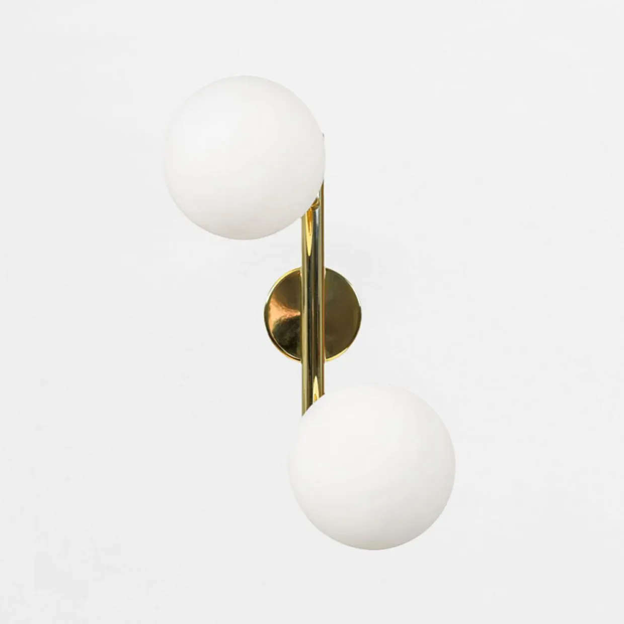Lampa sufitowa listwa 2 kule złota DRUM