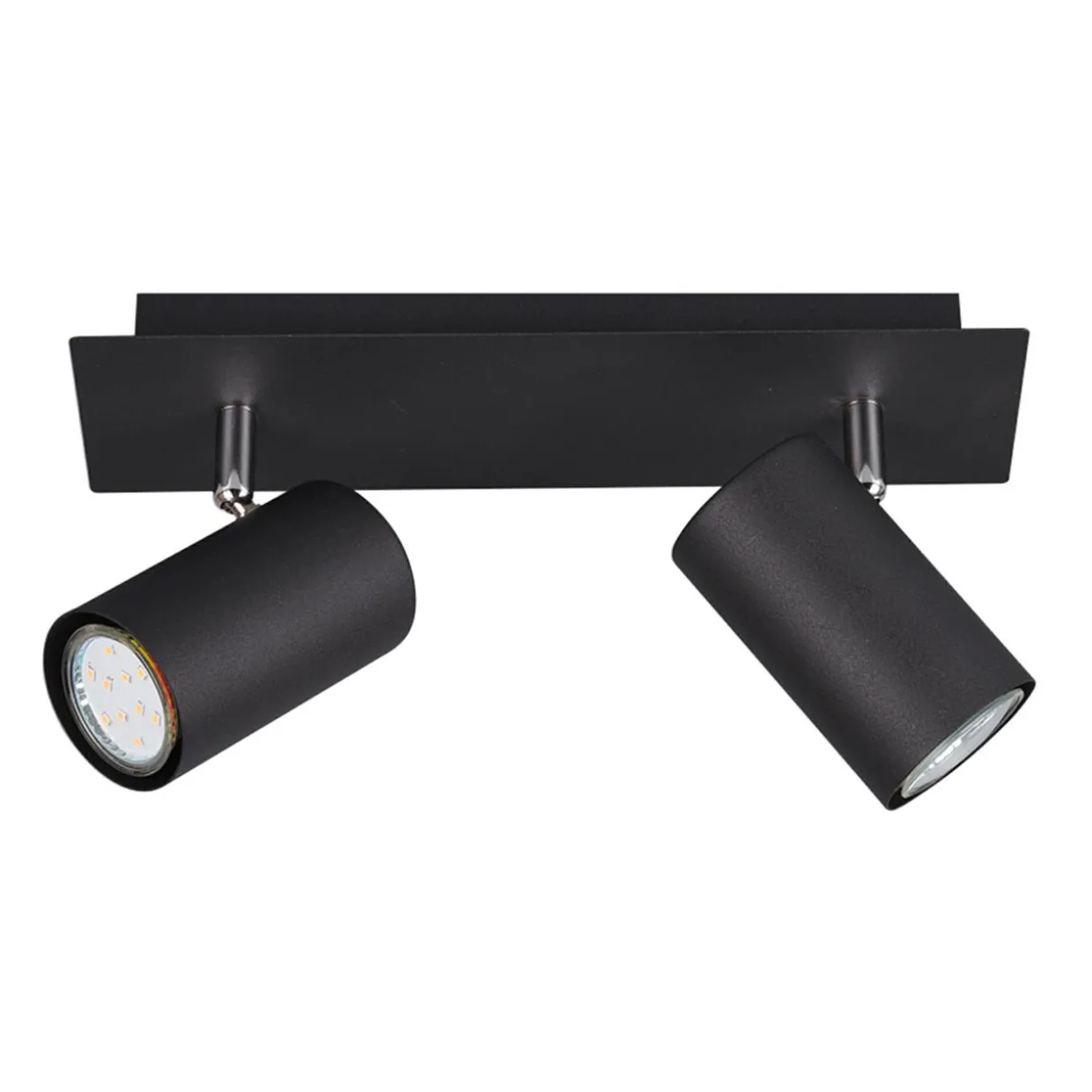 Lampa sufitowa listwa 2 reflektory czarna MARLEY