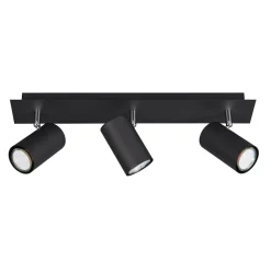 Lampa sufitowa listwa 3 reflektory czarna MARLEY