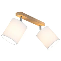 Lampa sufitowa listwa 2-punktowa abażur biały DRINO