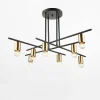 Lampa sufitowa loftowa czarny brąz NORMANI 8