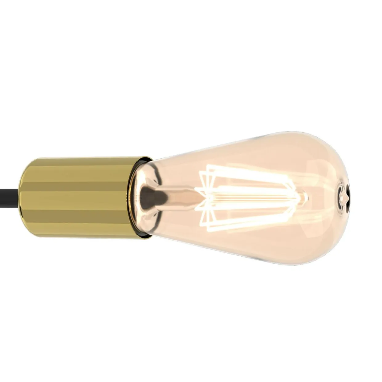 Lampa sufitowa loftowa czarno-złota FLAME