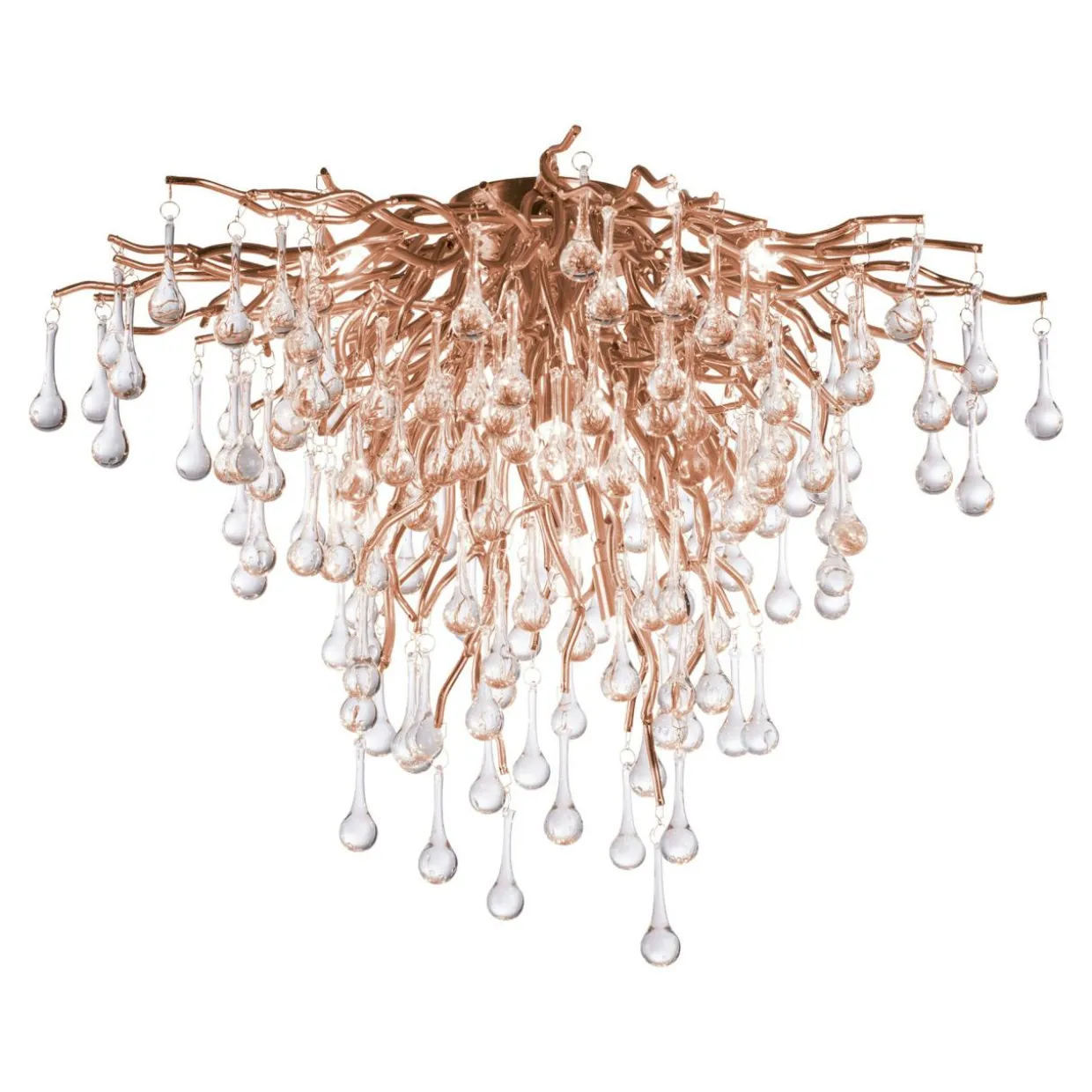 Lampa sufitowa miedźiana ICICLE 50x50 cm