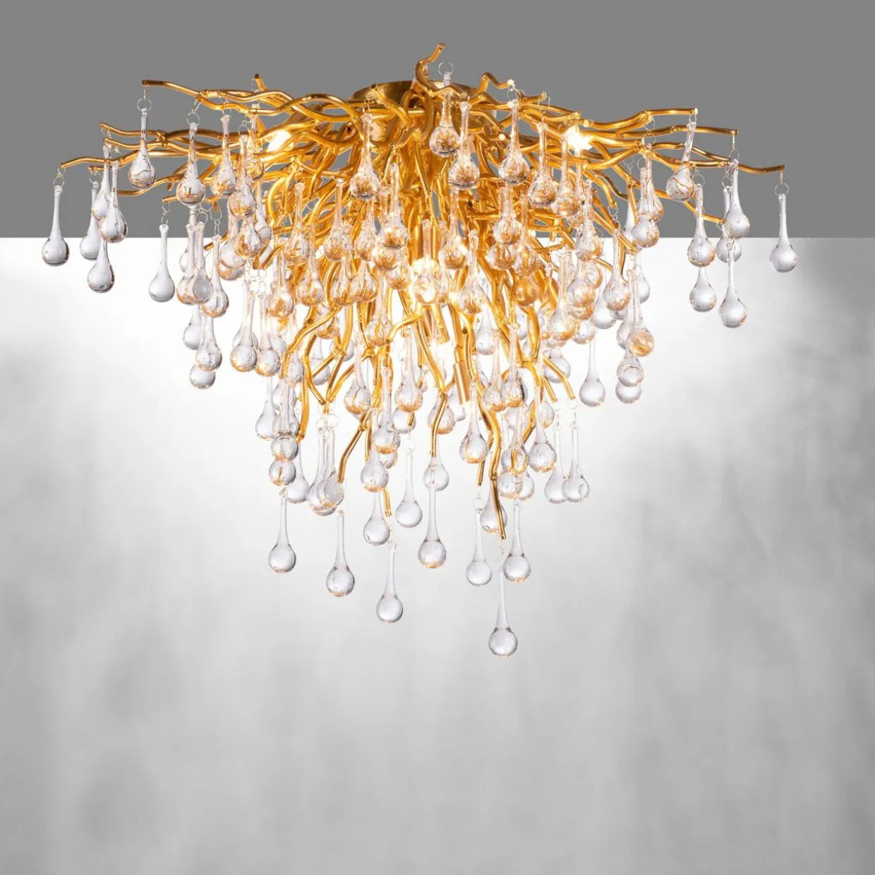Lampa sufitowa miedźiana ICICLE 50x50 cm
