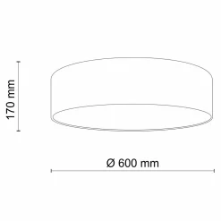 Lampa sufitowa okrągła szarozielona EARTH 60 cm