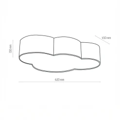 Lampa sufitowa pastelowy róż CLOUD 4