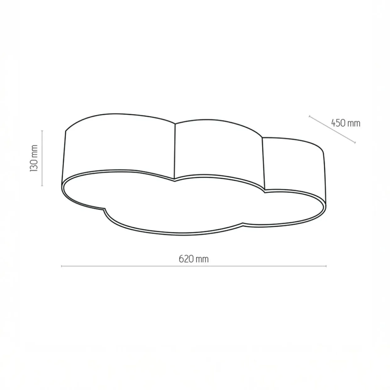 Lampa sufitowa pastelowy róż CLOUD 4