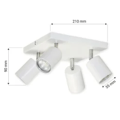 Lampa sufitowa 4-punktowa biała ORO GAVIA