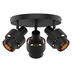 Lampa sufitowa 3-punktowa czarny mat SALERNO