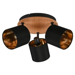 Lampa sufitowa 3-punktowa czarna TOMMY