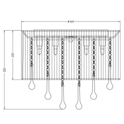Lampa sufitowa RLX92174-8A VERONA