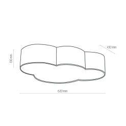Lampa sufitowa szara CLOUD 4