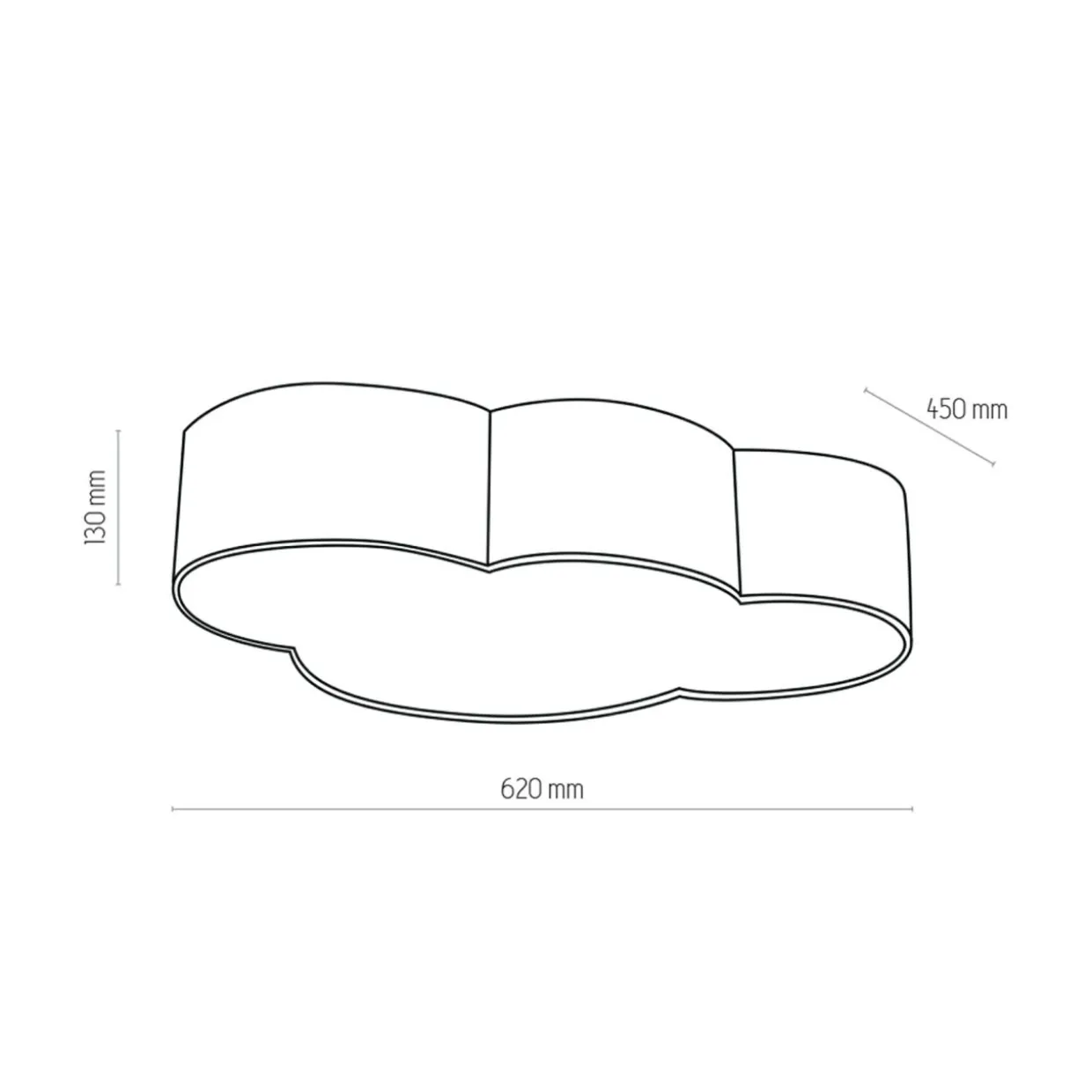 Lampa sufitowa szara CLOUD 4