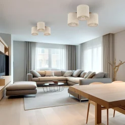 Lampa sufitowa szara DEVA NATURE III