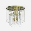 Lampa sufitowa transparentne szkło złota NIRA φ43 cm