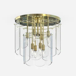 Lampa sufitowa transparentne szkło złota NIRA φ43 cm