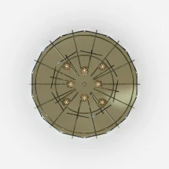 Lampa sufitowa transparentne szkło złota NIRA φ43 cm