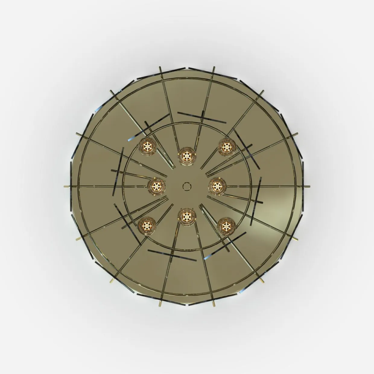 Lampa sufitowa transparentne szkło złota NIRA φ43 cm