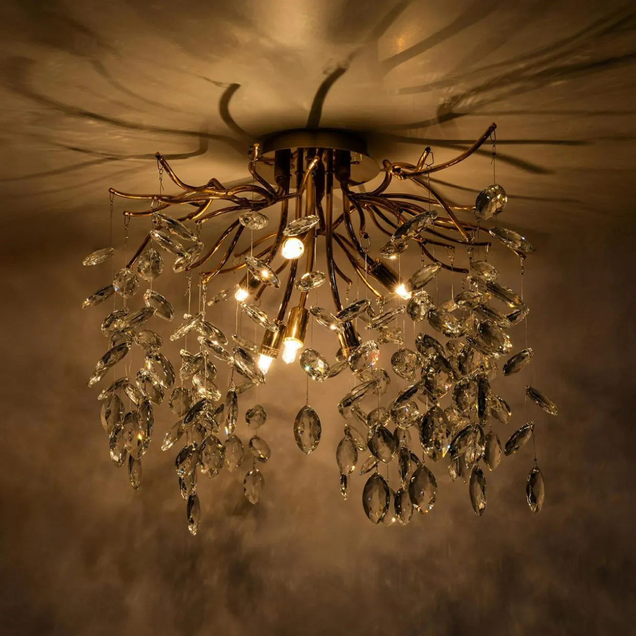 Lampa sufitowa złota CINDY 50 cm
