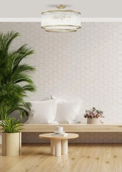 Lampa sufitowa złota SERGIO 50 cm