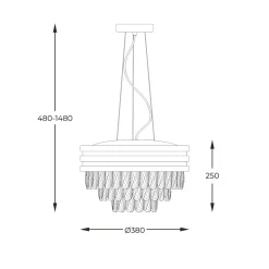 Lampa wiszaca NAICA P0525-04A-F4V6