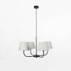 Lampa wisząca 4 abażury CHICAGO LINEN