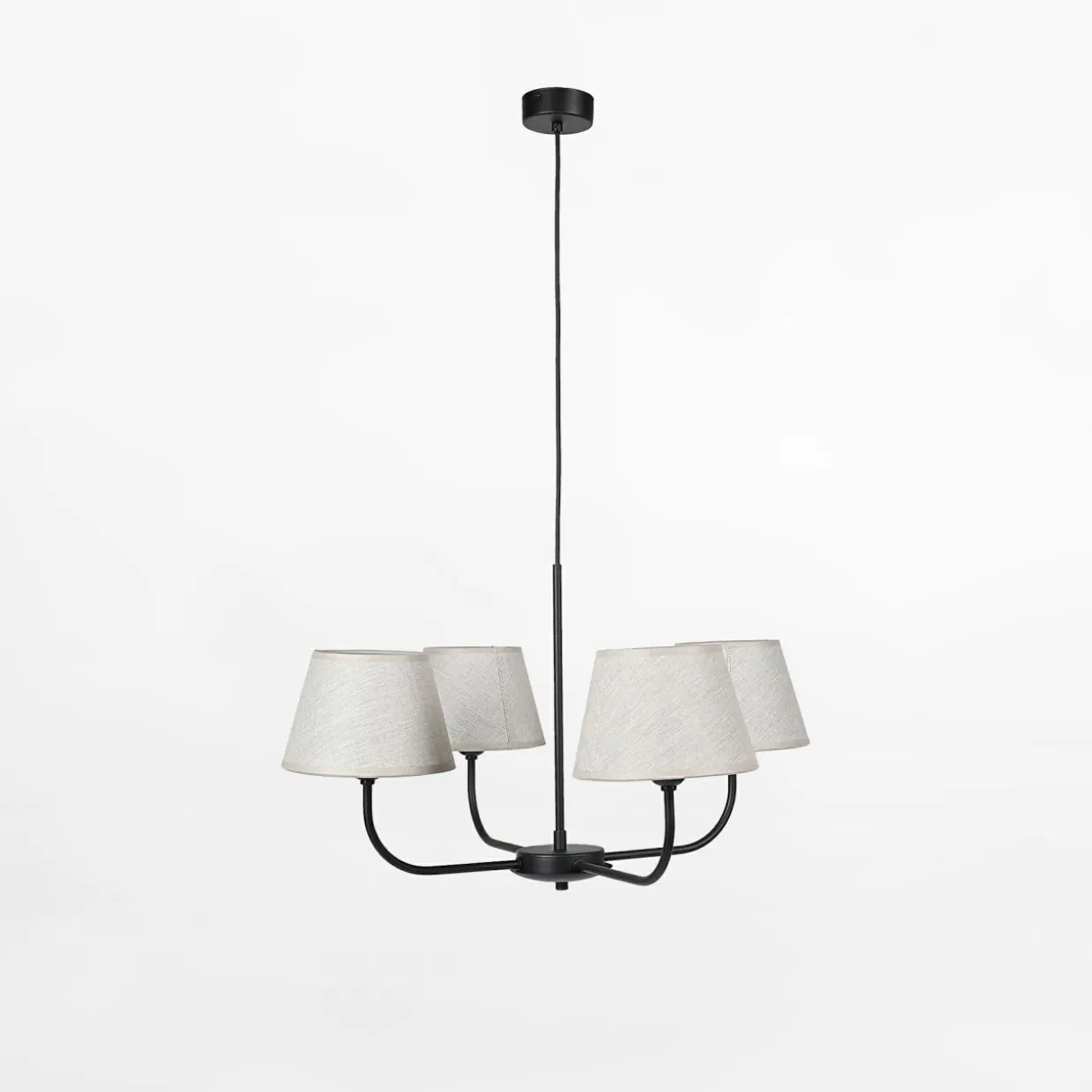 Lampa wisząca 4 abażury CHICAGO LINEN