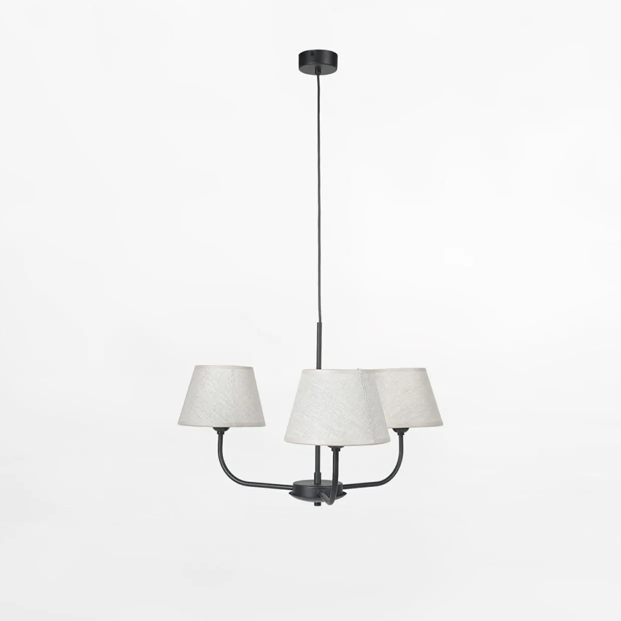 Lampa wisząca 3 abażury CHICAGO LINEN