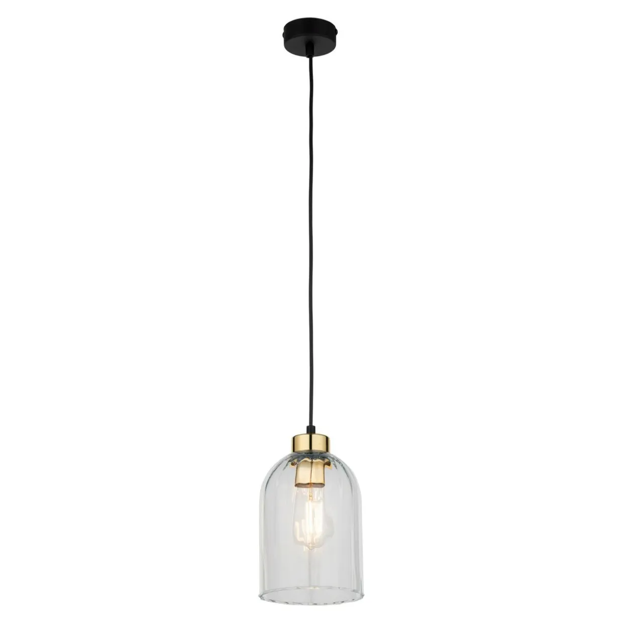 Lampa wisząca 1 klosz transparent SATIPO