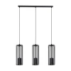Lampa wisząca 3 klosze listwa czarna FALCON