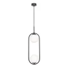 Lampa wisząca 2 kule czarna PARVA