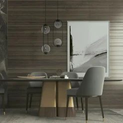 Lampa wisząca 2 kule czarna DAVOS