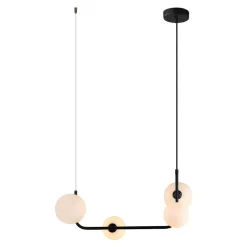 Lampa wisząca 4 kule czarna FERRAND