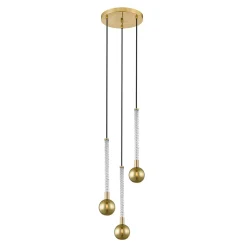 Lampa wisząca 3 kule złota MIDA