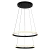 Lampa wisząca 2 pierścienie czarna RIDE LED