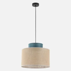 Lampa wisząca abażur DUO JUTA GREEN