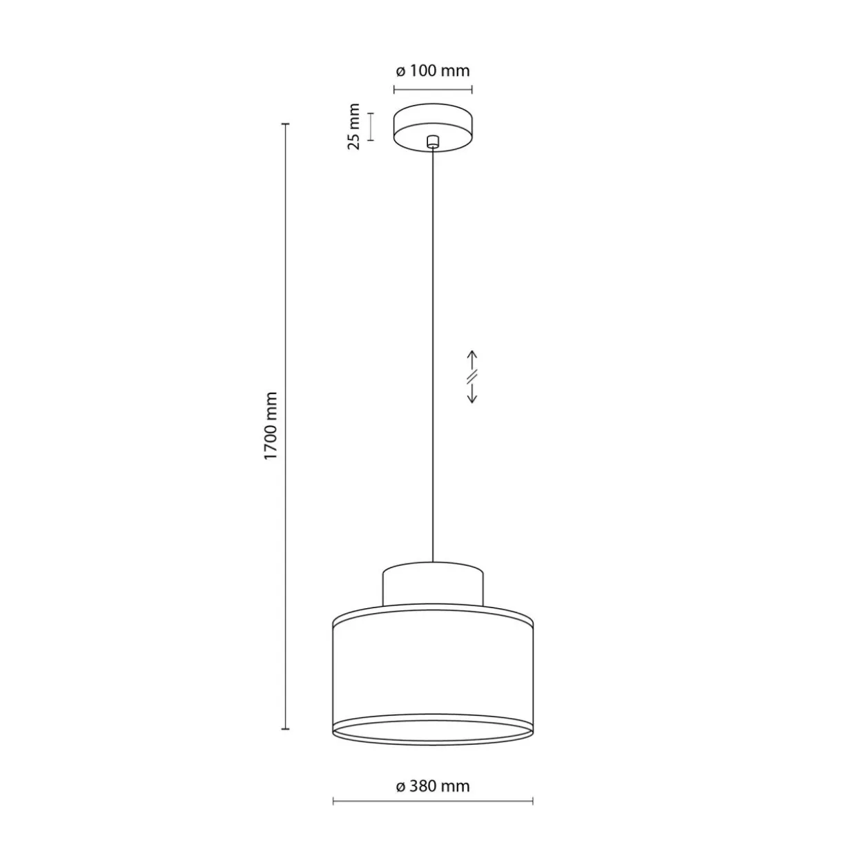 Lampa wisząca abażur DUO JUTA BROWN
