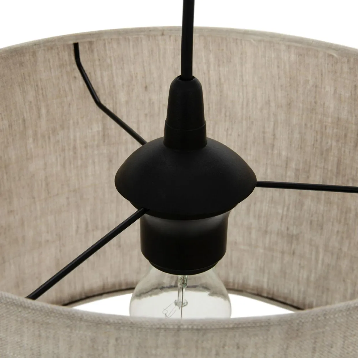 Lampa wisząca abażur len PALON