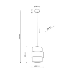 Lampa wisząca biała CALISTO fi 20 cm