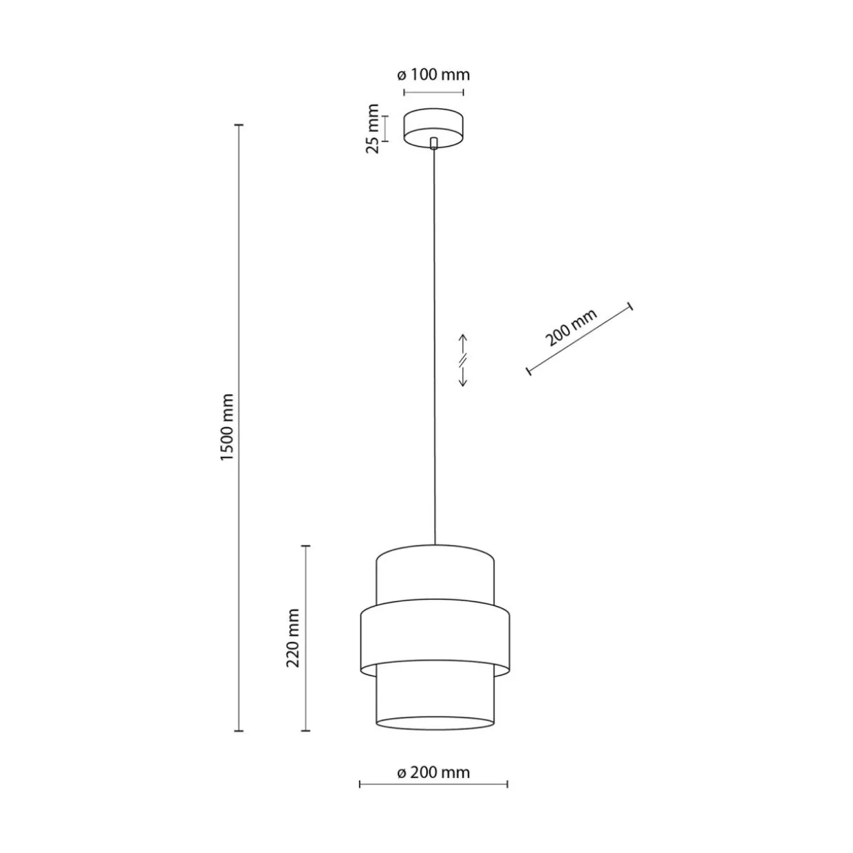 Lampa wisząca biała CALISTO fi 20 cm